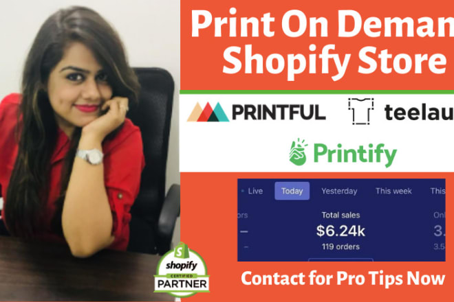 I will create print on demand shopify store