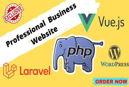 I will create professional website using PHP, mysql laravel, vue js