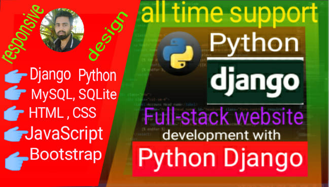 I will create python django responsive website