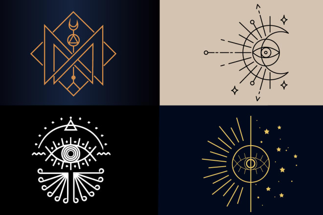 I will create simple sacred geometry or mystical logo design