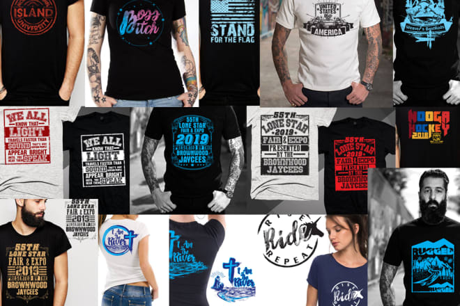 I will create vintage, retro, distressed t shirt design