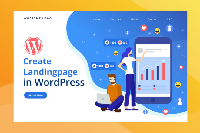 I will create wordpress landing page design, squeeze page, sales funnel