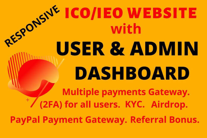 I will create your ico website with user and admin dashboard and erc20 token