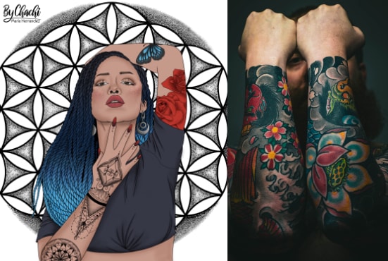 I will create your ideal tattoo design for sleeves and big pieces