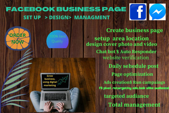 I will create,design,optimize and auto reply facebook business page