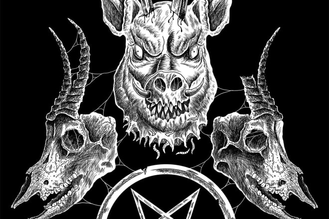 I will custom artwork death metal,black metal style for t shirt