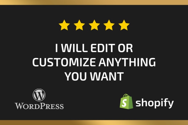 I will customize wordpress or shopify site php, html, css, jquery