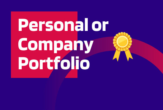 I will design a company or personal freelancer portfolio creator