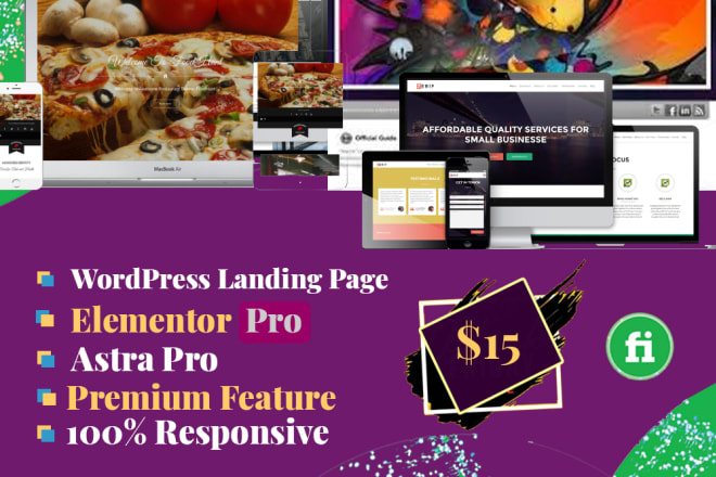 I will design a complete wordpress website using elementor pro and astra pro