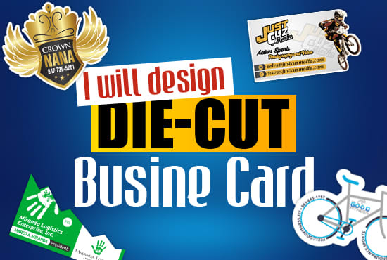 I will design a creative die cut business card