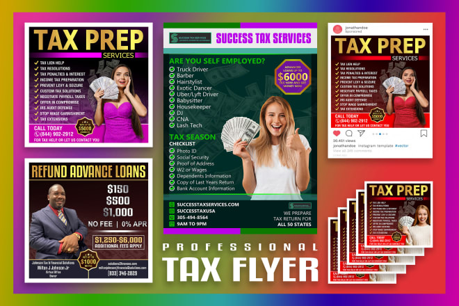 I will design a creative tax flyer for your business