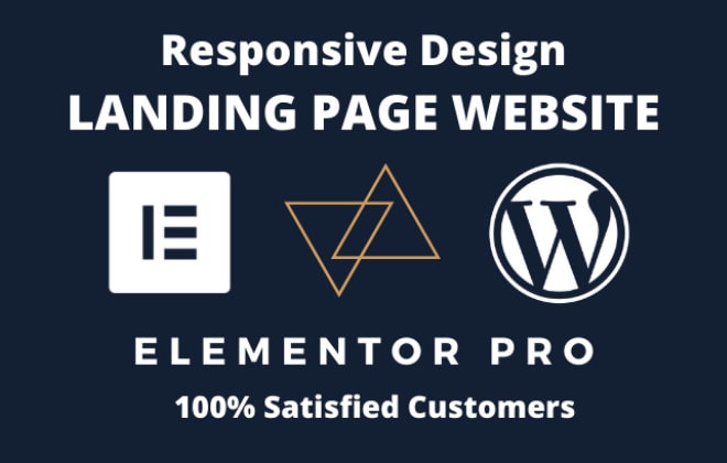 I will design a modern creative landing page using elementor pro