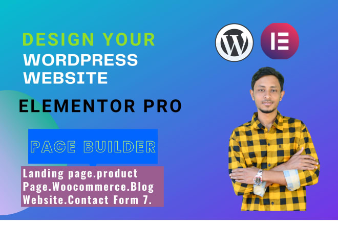 I will design a modern responsive wordpress website or landing page with elementor pro