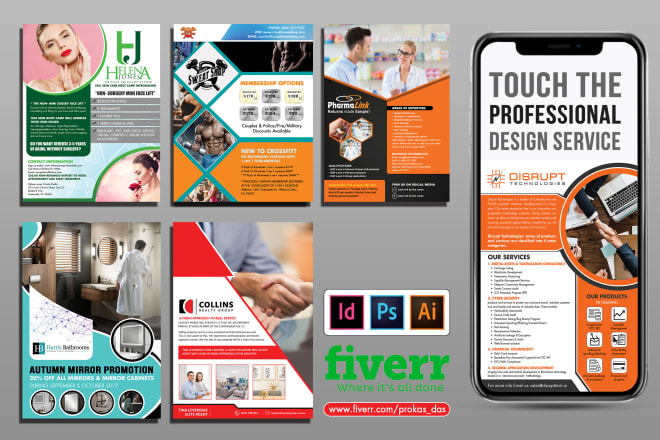 I will design a promotional prospectus rack card door hanger flyer roll up banner