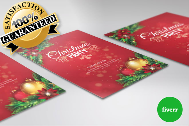 I will design amazing christmas party flyer, christmas invitation card