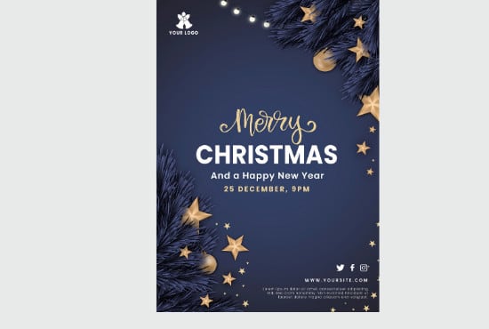 I will design amazing christmas poster, flyer, and brochure