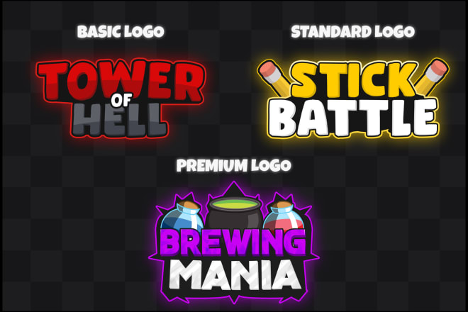 I will design an amazing logo for your roblox game