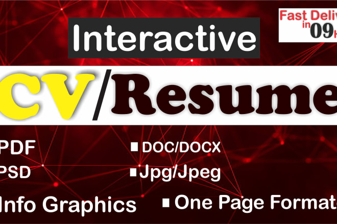 I will design an interactive CV, resume, or portfolio on a PDF file