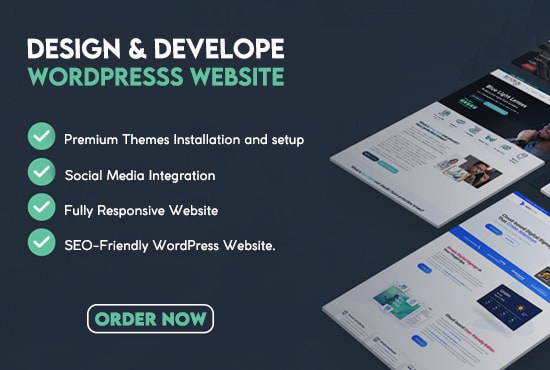 I will design and develop your wordpress website