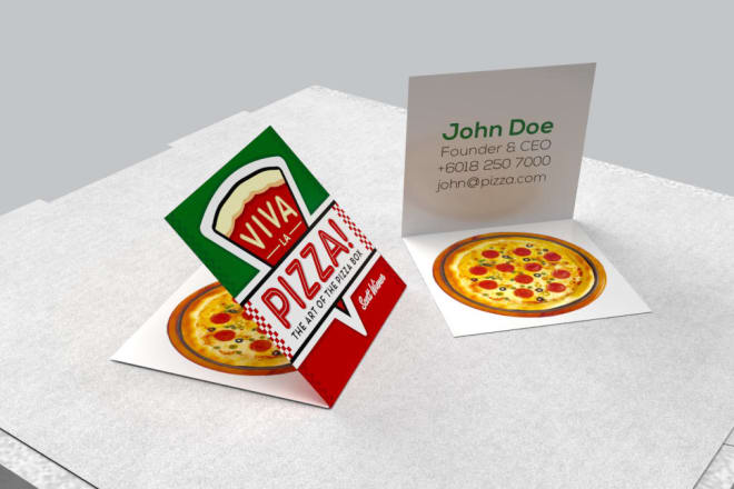 I will design and print a creative folded business card