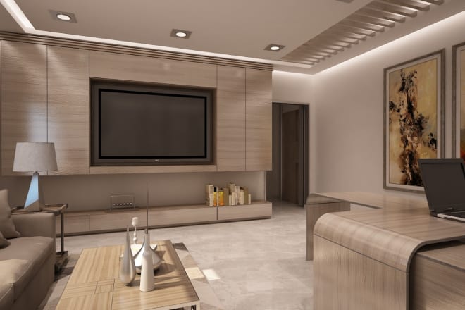 I will design and render 3d realistic interior