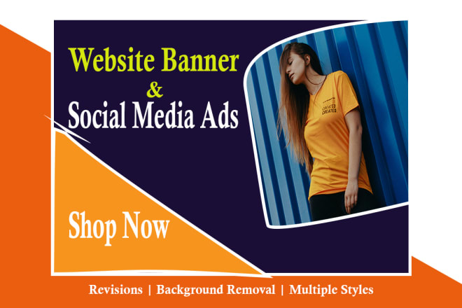 I will design banner, product ads and slider for website