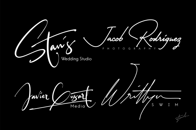 I will design beautiful signature logo for photo watermark