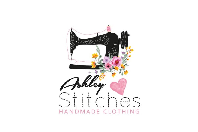 I will design boutique, handmade, crochet knitting, needles, sewing, and craft logo