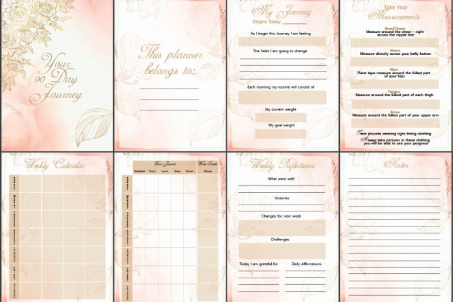 I will design custom planners, calendars, journals, notebooks