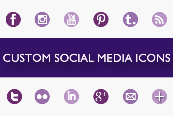 I will design custom social media icons for your blog or website