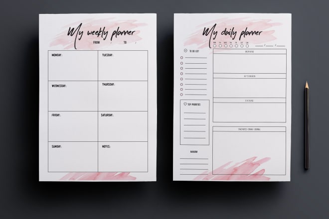 I will design customized printable and digital planners