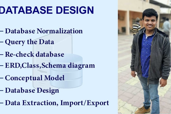 I will design database, queries, design erd, and class diagrams
