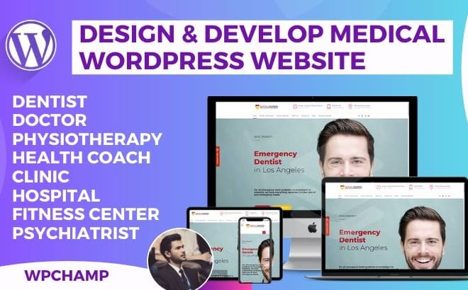 I will design dental, doctor, medical, clinic website quickly