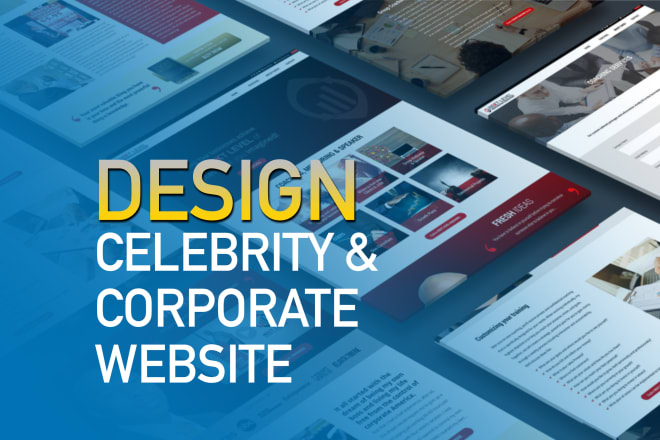 I will design develop celebrity corporate website epk, press kit, media kit