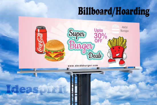 I will design digital billboard, hoarding sign of your choice