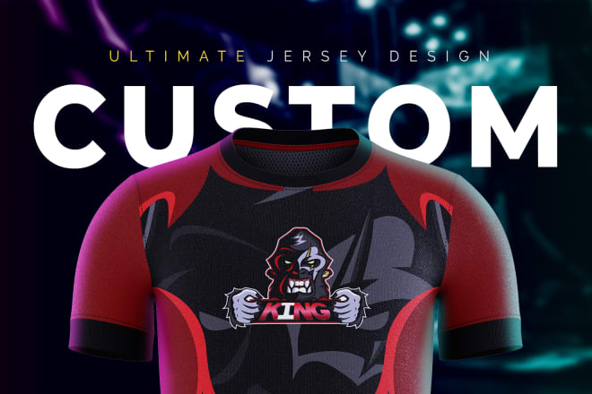 I will design full print sublimation jersey or gaming jersey for esports