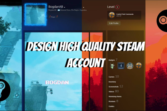 I will design high quality steam account
