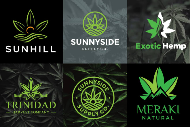 I will design medical cannabis weed marijuana hemp cbd oil logo