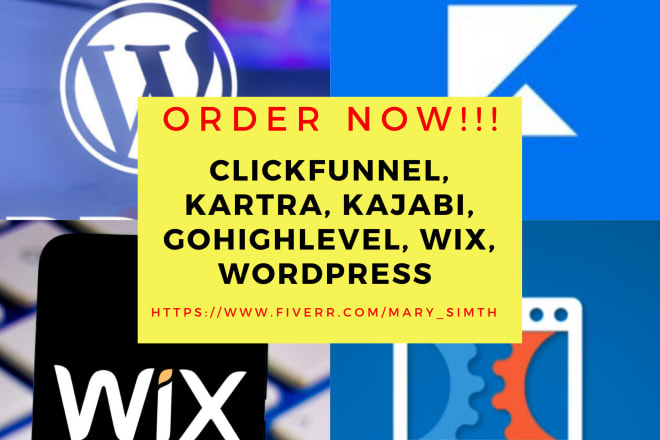 I will design or transfer your current website on clickfunnel,kajabi, wix, kartra