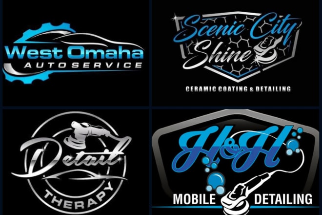 I will design perfect auto detailing automotive and car wash logo