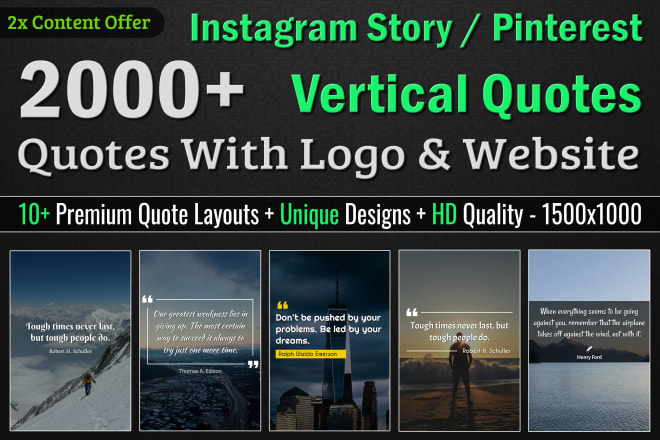 I will design pinterest or instagram story motivational image quotes with your logo