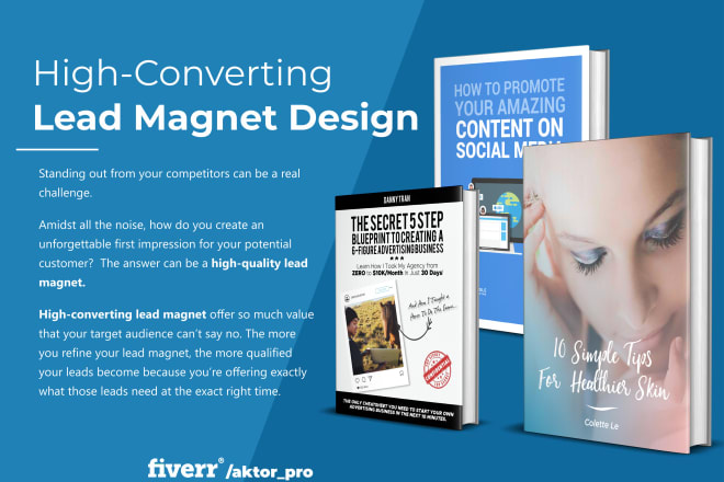 I will design pro PDF lead magnet ebooks