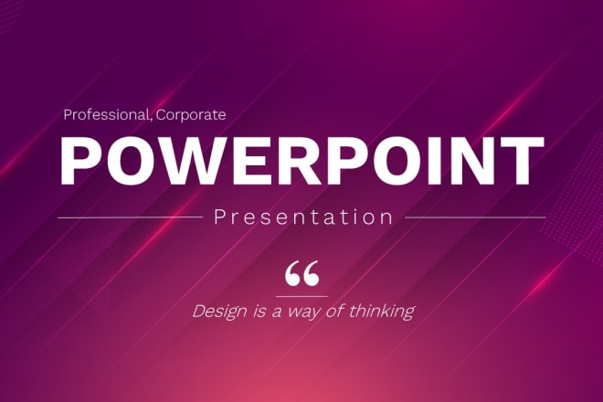 I will design professional corporate powerpoint presentation