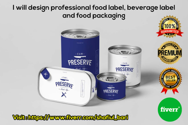 I will design professional food label, beverage label and food packaging