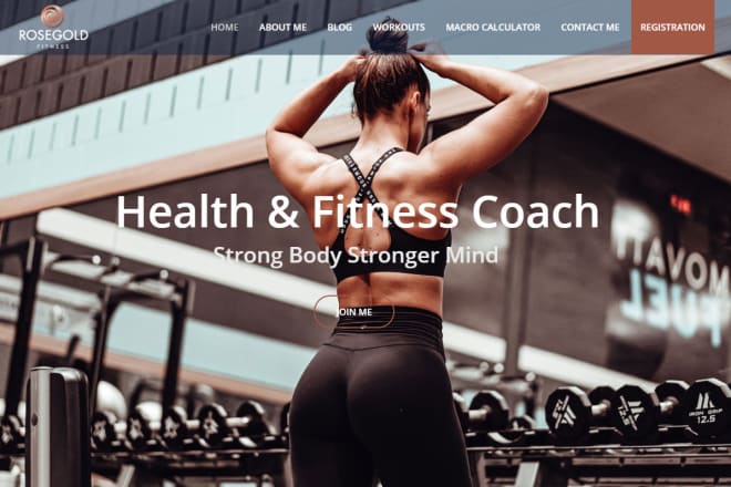 I will design professional gym, fitness, yoga website