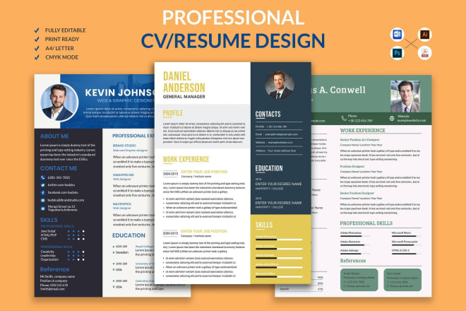 I will design professional infographic corporate cv resume and cover letter in 24 hours