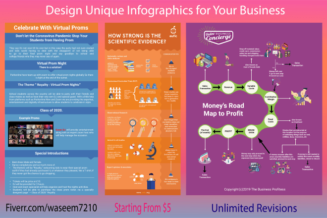 I will design professional infographics for your business,instagram