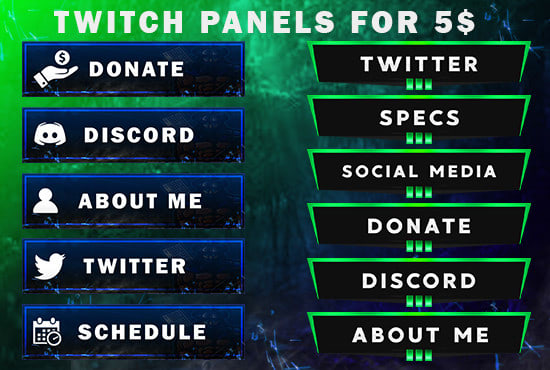I will design professional twitch panels and alerts