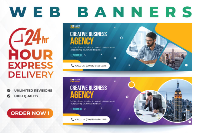 I will design professional web banner, slider, fb ad, flyer and email banner