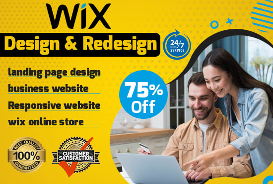 I will design redesign wix ecommerce website and landing page